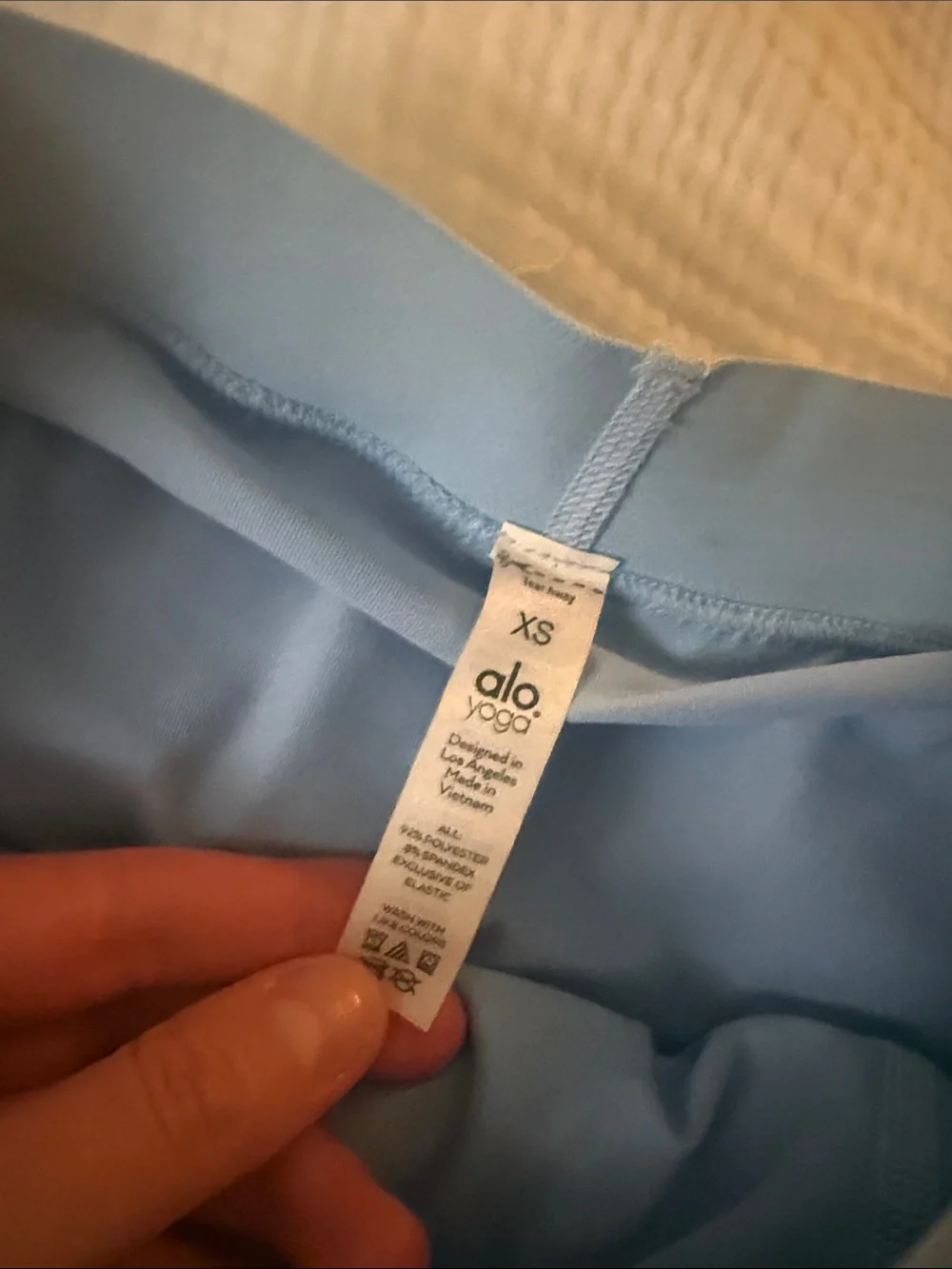 ALO Yoga Pale Blue Pleated Mini Skirt